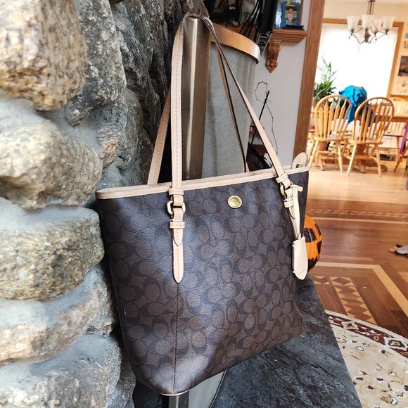 COACH K1321-F28365 Peyton Signature Zip Top Tote Bag - Picture 4 of 15